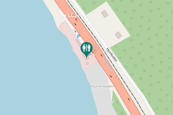 Map showing location of E 22 Toilet