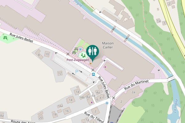 Map showing location of Rue Jules-Bellet 7 Toilet