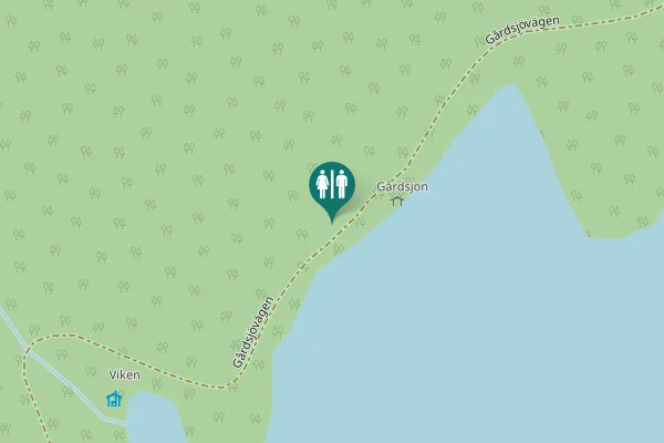 Map showing location of Gårdsjövägen Toilet