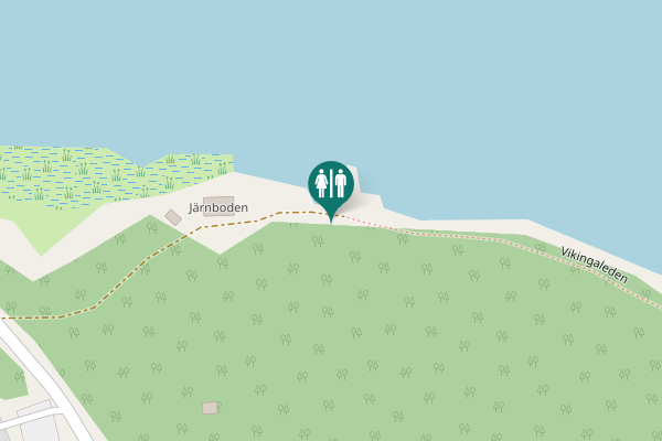 Map showing location of Vikingaleden Toilet