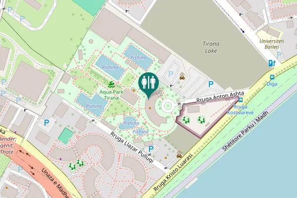 Map showing location of Rruga Llazar Pulluqi Toilet