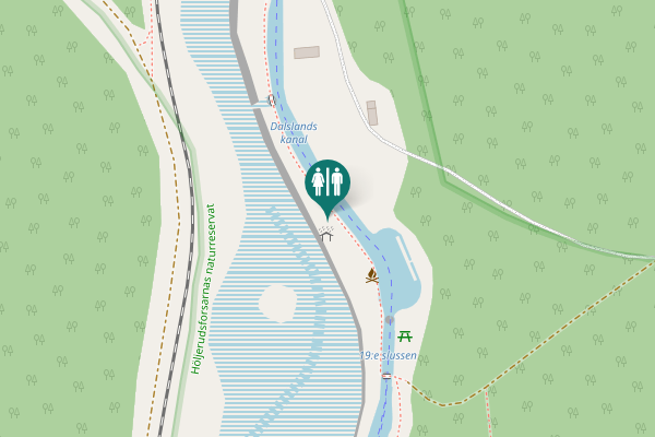 Map showing location of Billingsfors Toilet