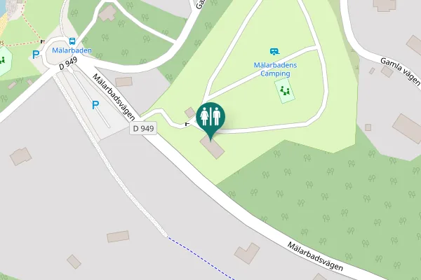 Map showing location of Mälarbadsvägen Toilet