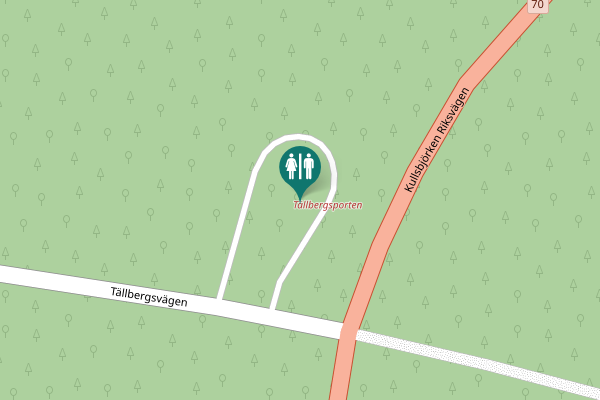 Map showing location of Tällbergsvägen Toilet