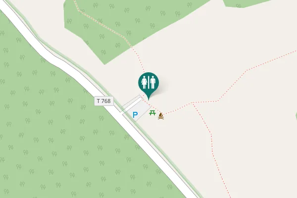 Map showing location of T 768 Toilet