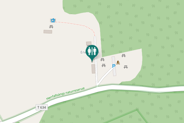 Map showing location of T 634 Toilet
