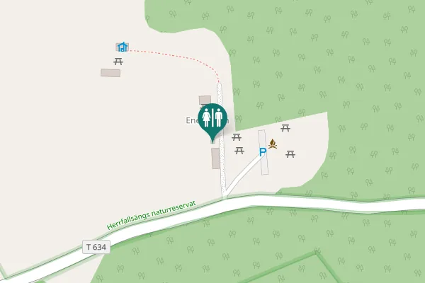 Map showing location of T 634 Toilet