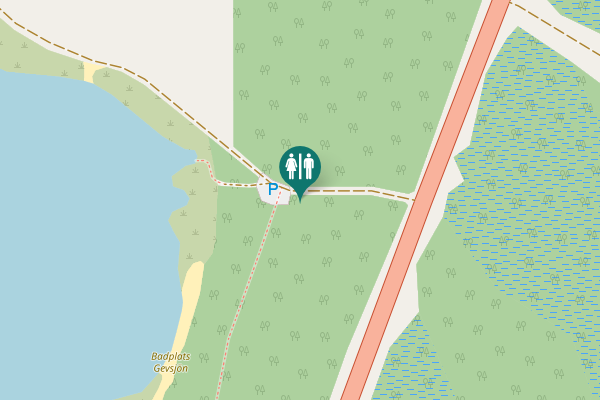Map showing location of E 14 Toilet