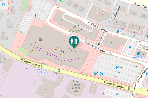 Map showing location of Industriestrasse 1 Toilet