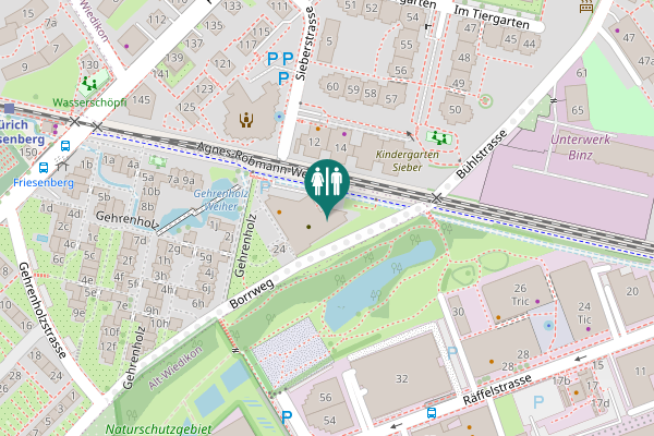 Map showing location of Sieberstrasse 22 Toilet