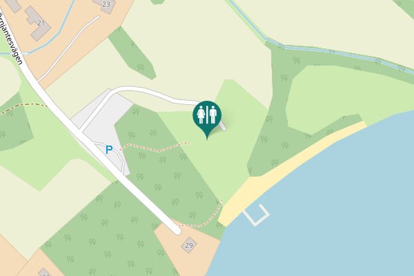 Map showing location of Örnjantesvägen 29 Toilet