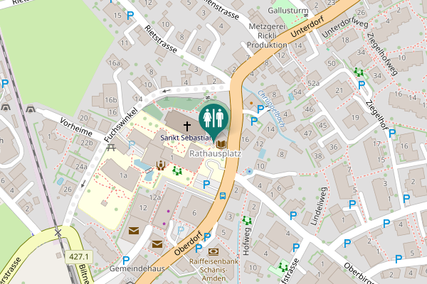Map showing location of 3 Toilet