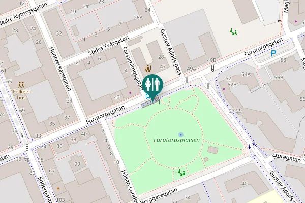 Map showing location of Furutorpsgatan 27 Toilet