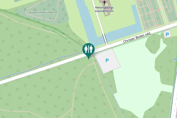 Map showing location of Christer Boijes väg Toilet