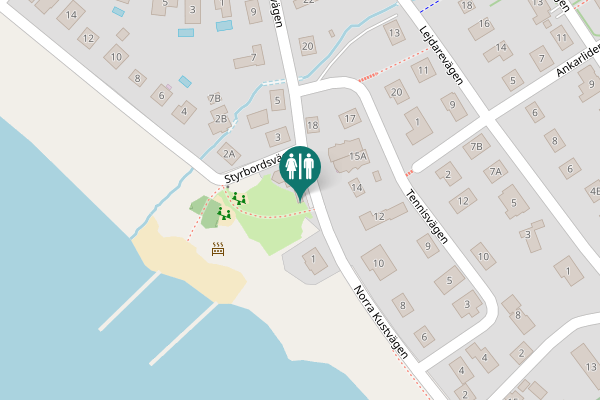 Map showing location of Styrbordsvägen 1 Toilet