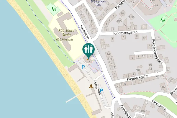 Map showing location of Batteritorget 1 Toilet
