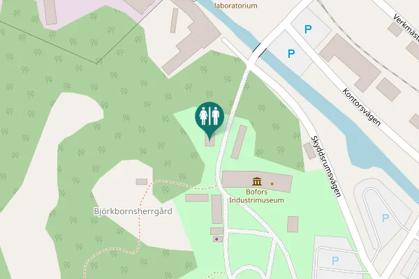 Map showing location of Kontorsvägen Toilet