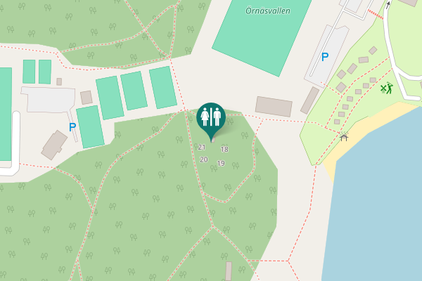 Map showing location of 21 Toilet
