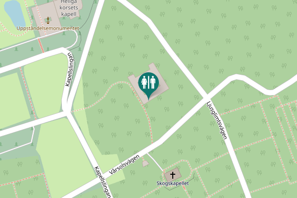 Map showing location of Vårsolsvägen Toilet