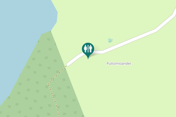 Map showing location of Arnäs District Toilet