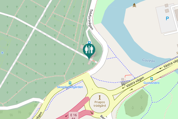 Map showing location of Tolvforsvägen 34 Toilet