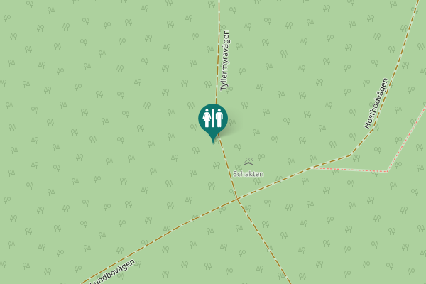 Map showing location of Tyllermyravägen Toilet