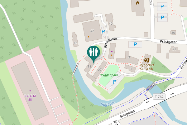 Map showing location of Prästgatan 31 Toilet
