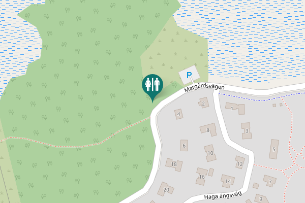 Map showing location of Margårdsvägen Toilet