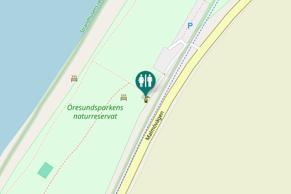 Map showing location of Malmövägen Toilet
