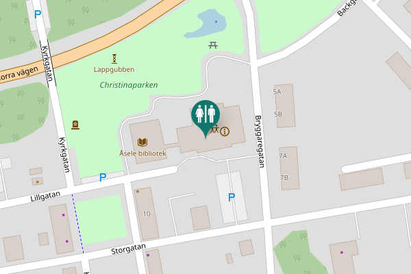 Map showing location of Lillgatan Toilet