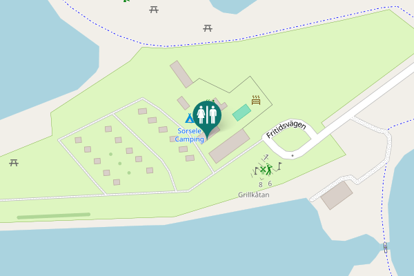 Map showing location of Fritidsvägen Toilet