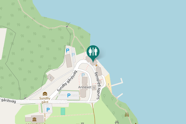 Map showing location of Sundby gårdsväg 5 Toilet