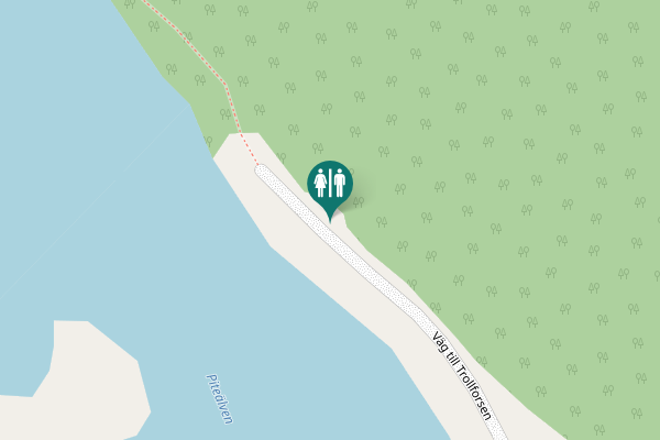 Map showing location of Väg till Trollforsen Toilet
