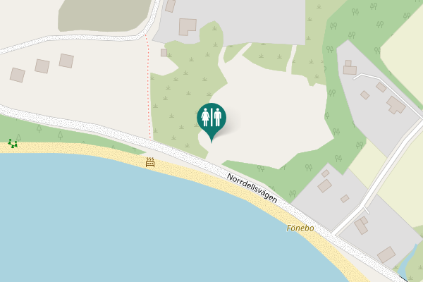 Map showing location of Norrdellsvägen Toilet