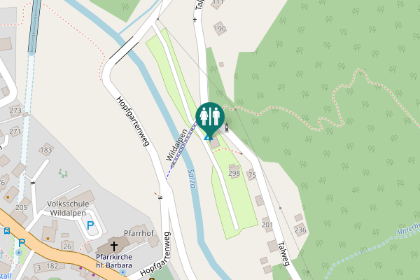 Map showing location of Talweg Toilet