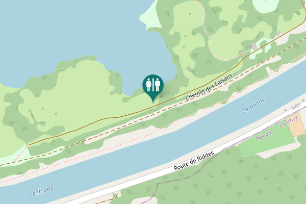 Map showing location of Chemin des Faisans Toilet