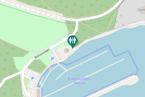 Map showing location of Biskopsvägen 5 Toilet