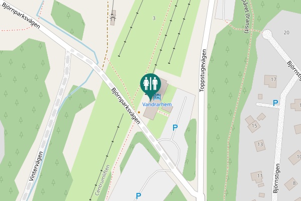 Map showing location of Björnparksvägen Toilet