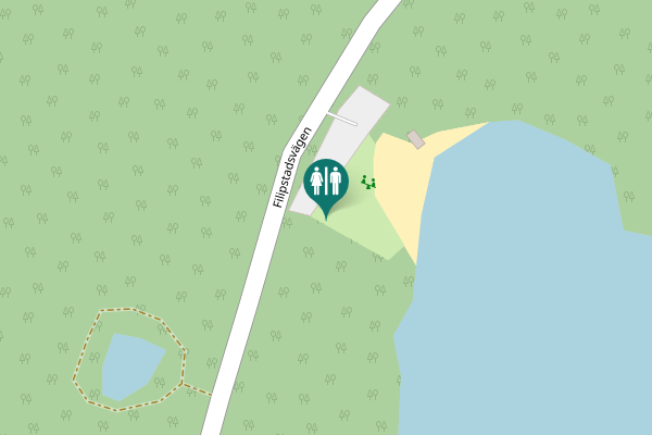 Map showing location of Filipstadsvägen Toilet