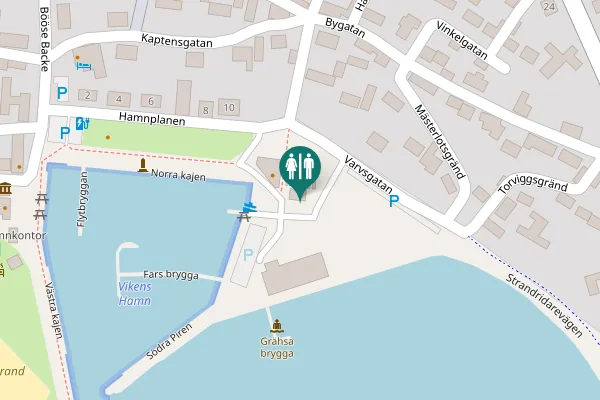 Map showing location of Hamnplanen 22 Toilet