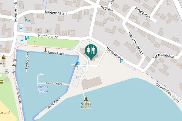 Map showing location of Hamnplanen 22 Toilet