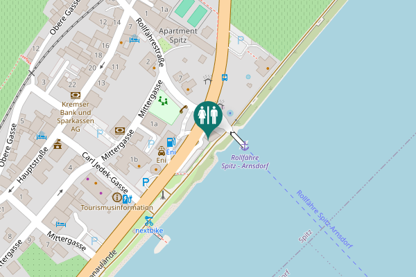 Map showing location of Donaulände 9 Toilet