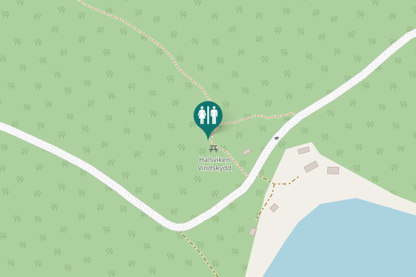 Map showing location of Halsviken Outhouse