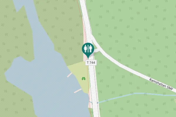 Map showing location of T 744 Toilet