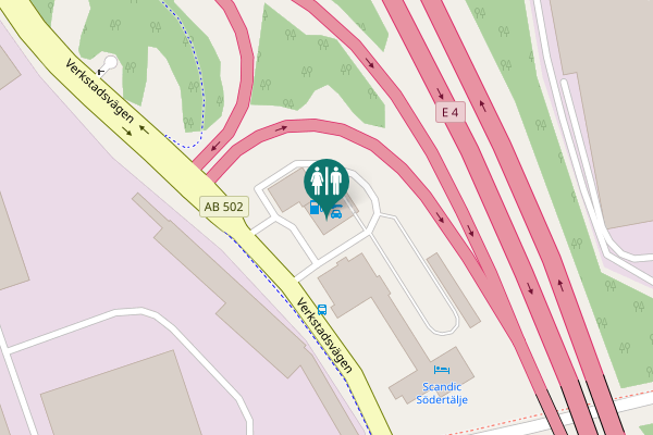 Map showing location of Verkstadsvägen 7 Toilet