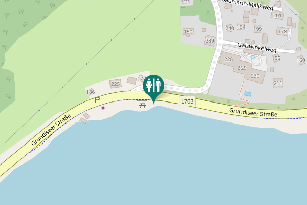 Map showing location of Grundlseer Straße Toilet