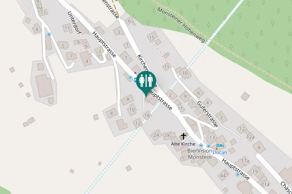 Map showing location of Hauptstrasse 14 Toilet