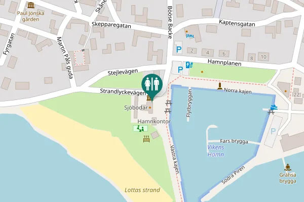 Map showing location of Hamnplanen 5 Toilet
