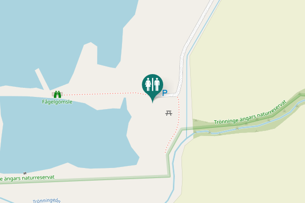 Map showing location of Trönninge Toilet