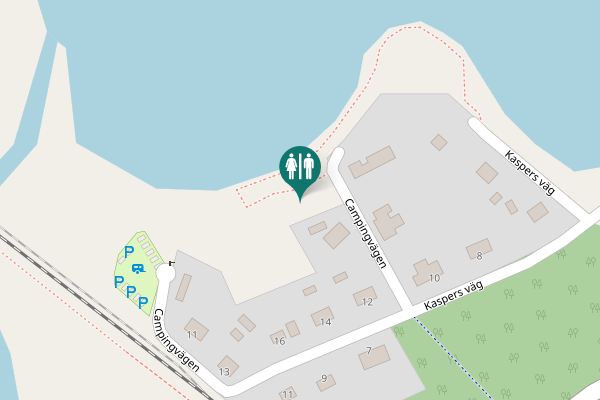 Map showing location of Campingvägen Toilet